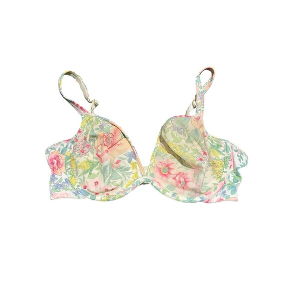 Warners Vintage Bra 36D No Padding Underwire Floral - Picture 1 of 5